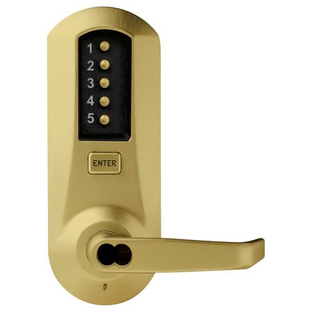 DORMAKABA Cylindrical Combination Lever Lock, Interior Combination Change, DOD, 2-3/4-in Backset, 1/2-in Throw 5031BWL-04-41